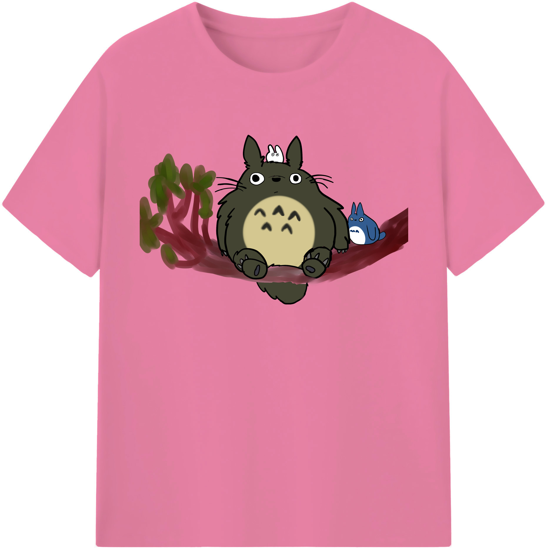 （画像用） となりのトトロ 草壁メイ 草壁サツキ My Neighbor Totoro Satsuki Kusakabe Mei Kusakabe 綿100％半袖Tシャツ（フロントプリント）